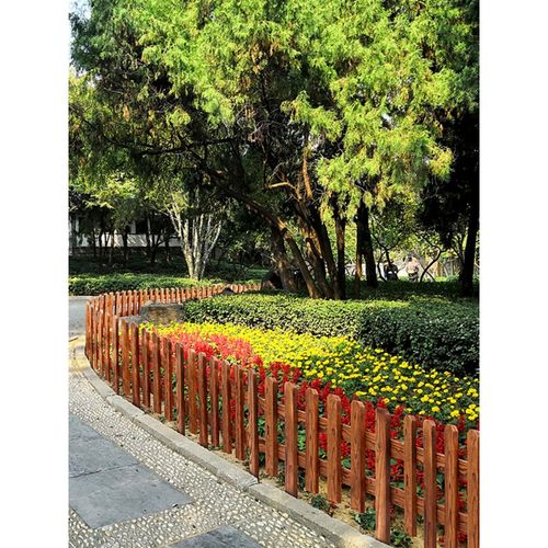 亿万仟 花园草坪防腐木栅栏护栏栏杆围栏小篱笆栏栅装饰庭院围墙户外